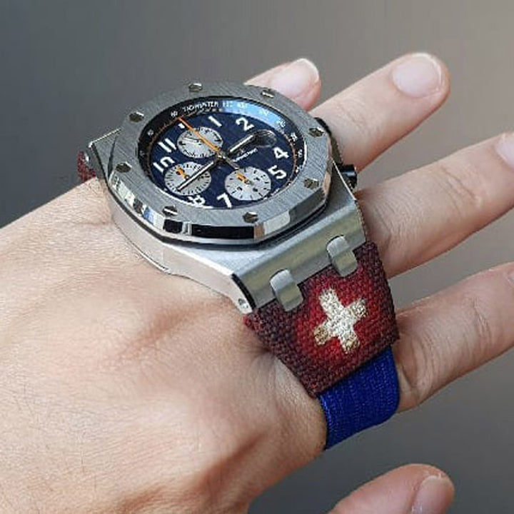 AP Blue Kolor With Vintage Swiss Flag