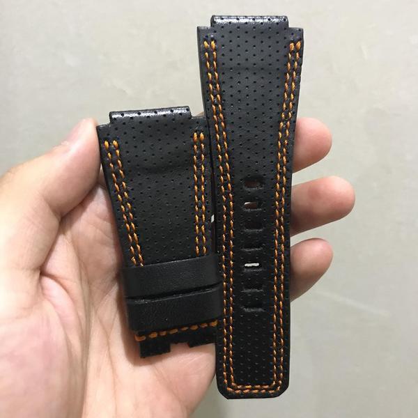 Bell & Ross Straps - BR Black Perforated