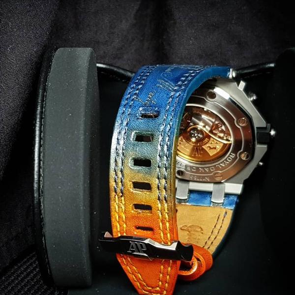 Croco Navy Orange Scritto