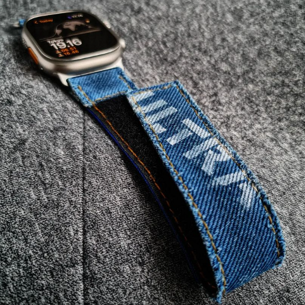 Apple Watch Straps - Ultra Canvas Velcro Blue Jeans Series