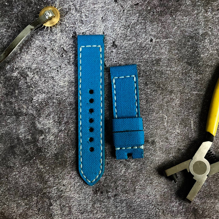 Omega Straps - Canvas Aqua Blue