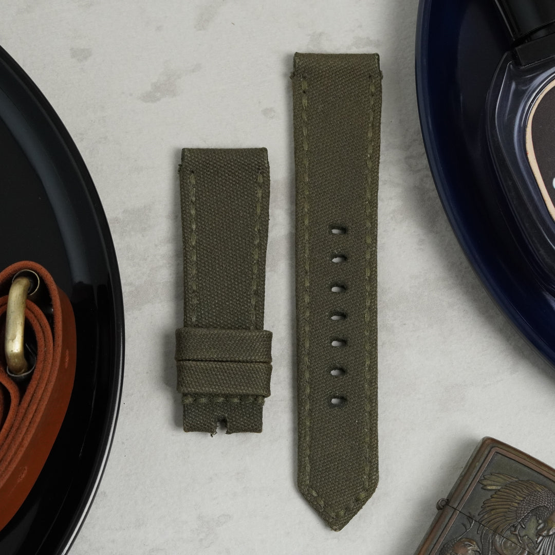 Breitling Straps - Japanese Canvas Basil