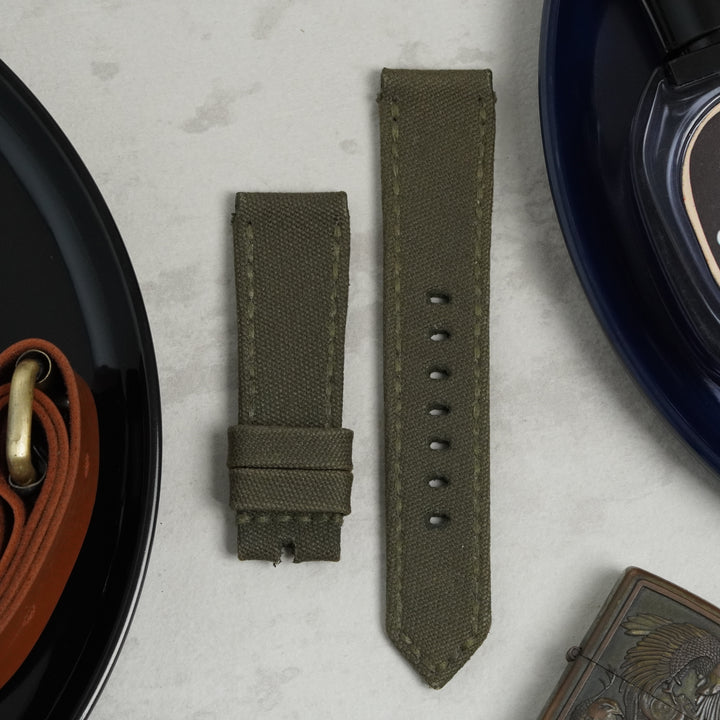 Breitling Straps - Japanese Canvas Basil