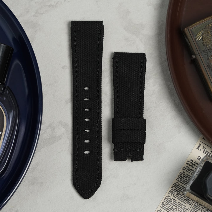 Tudor Straps - Black Canvas