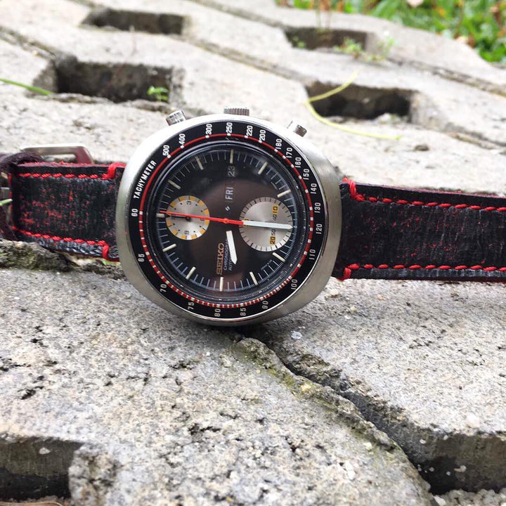 Seiko Straps - Blackbay Red