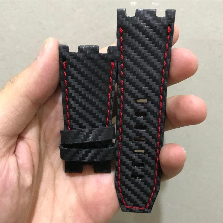 Audemars Piguet Straps - AP Carbon Fiber Red Stitch