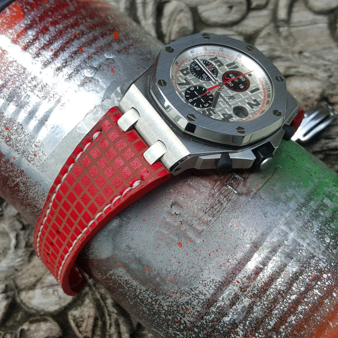 Audemars Piguet Straps - AP Chessboard Red