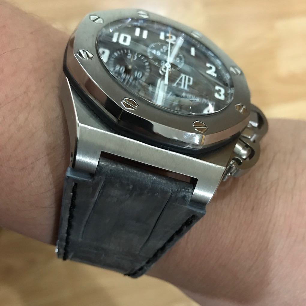 Audemars Piguet Straps - AP Dark Grey Croco