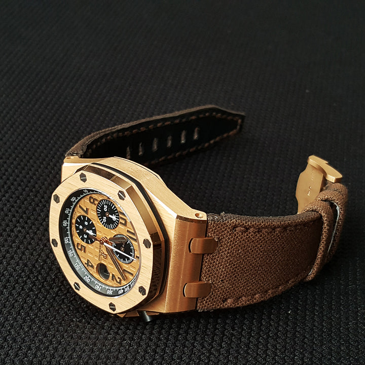 Audemars Piguet Straps - AP Japanese Canvas Coffee Brown