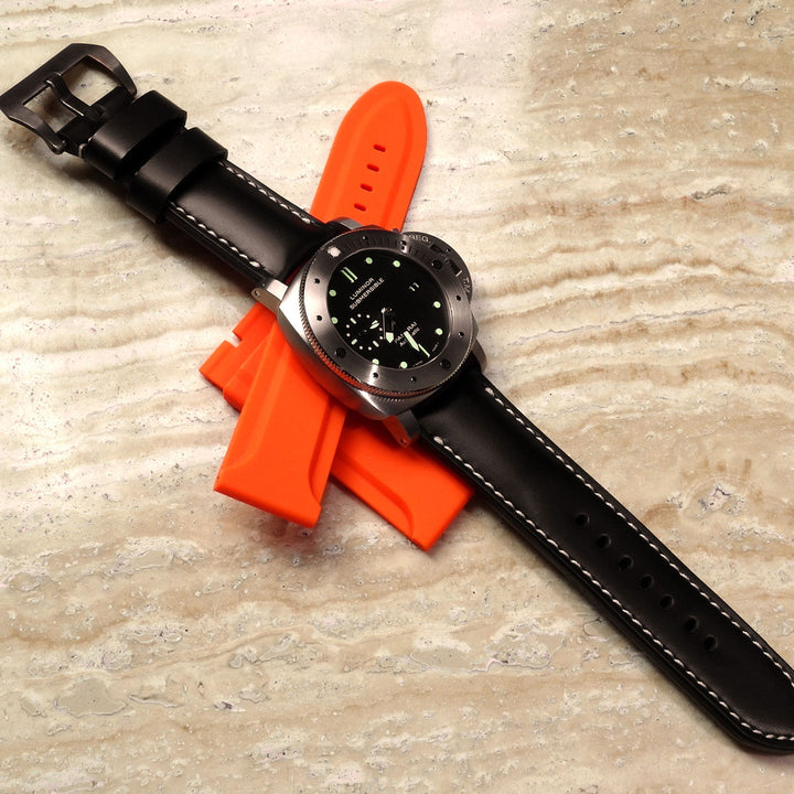 Panerai Submersible Straps - Black Padded