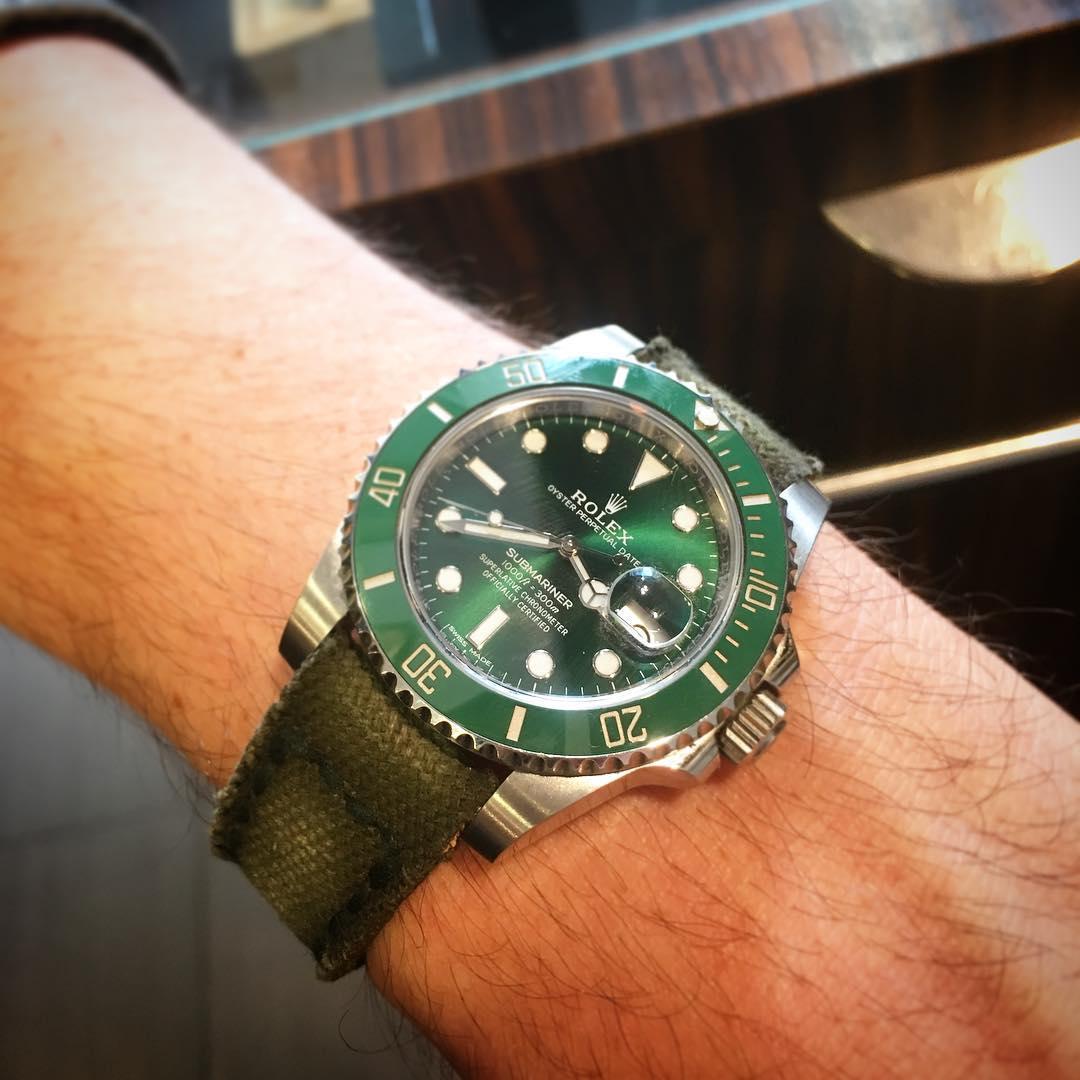 Rolex Straps - Canvas Verte