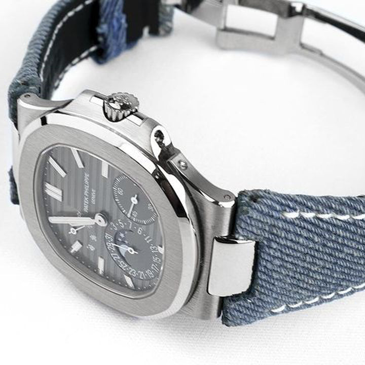 Patek Philippe Straps - Opaline Blue Denim Strap