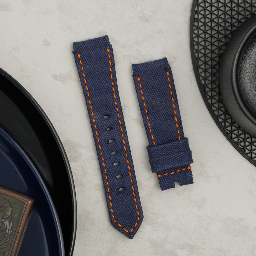 Tudor Straps -  Japanese Canvas Royal Blue