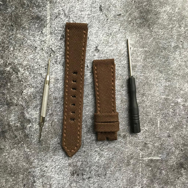 Rolex Straps - Japanese Canvas Coffee Brown