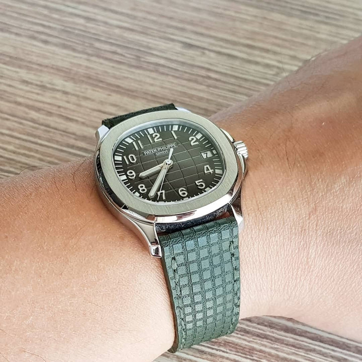 Patek Philippe Straps - Khaki Chessboard