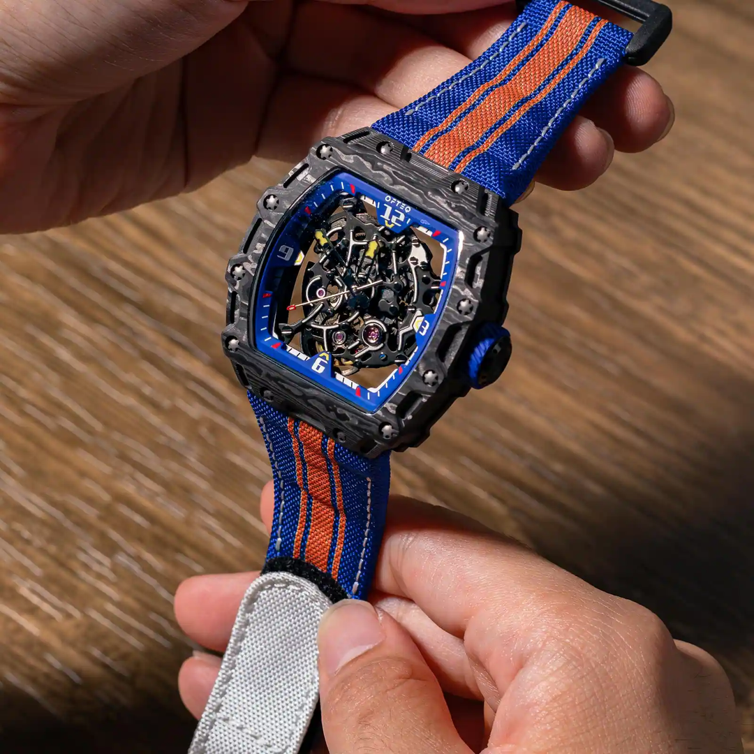 Kevlar Ultramarine Orange Stripe X Kevlar White Velcro
