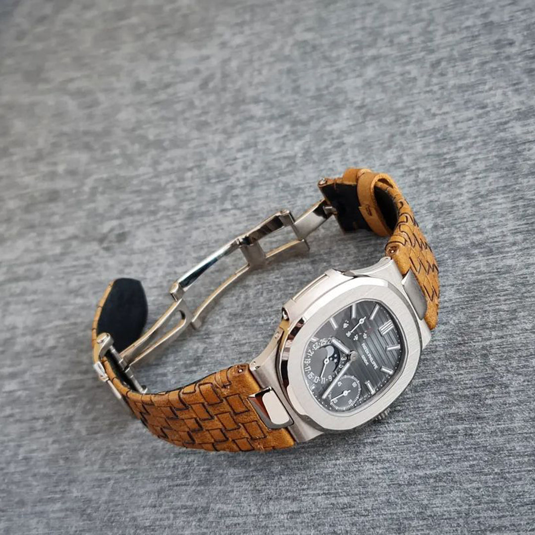 Patek Philippe Straps - Weaved 360 Tan