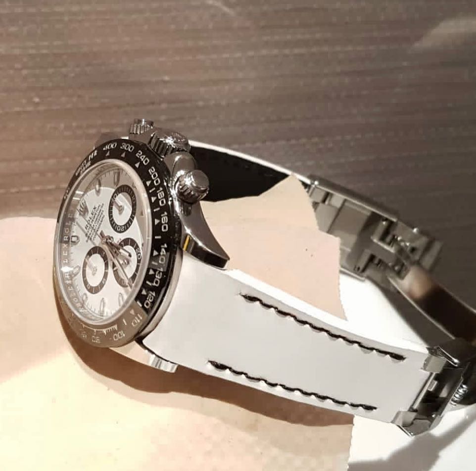 Rolex Straps - White Flax