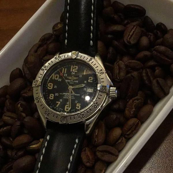 Breitling Straps - Black Padded