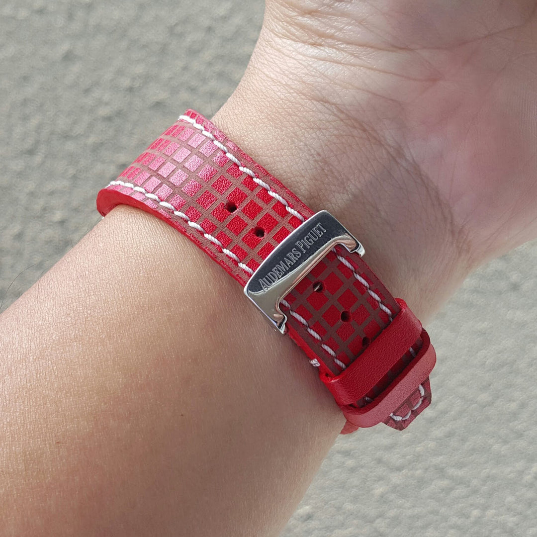 Audemars Piguet Straps - AP Chessboard Red