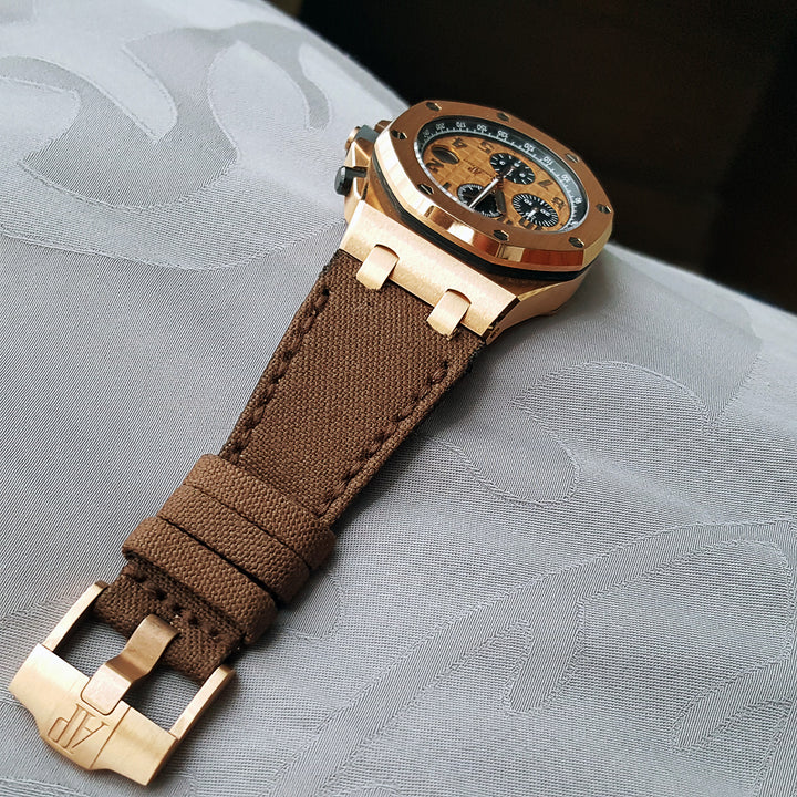 Audemars Piguet Straps - AP Japanese Canvas Coffee Brown