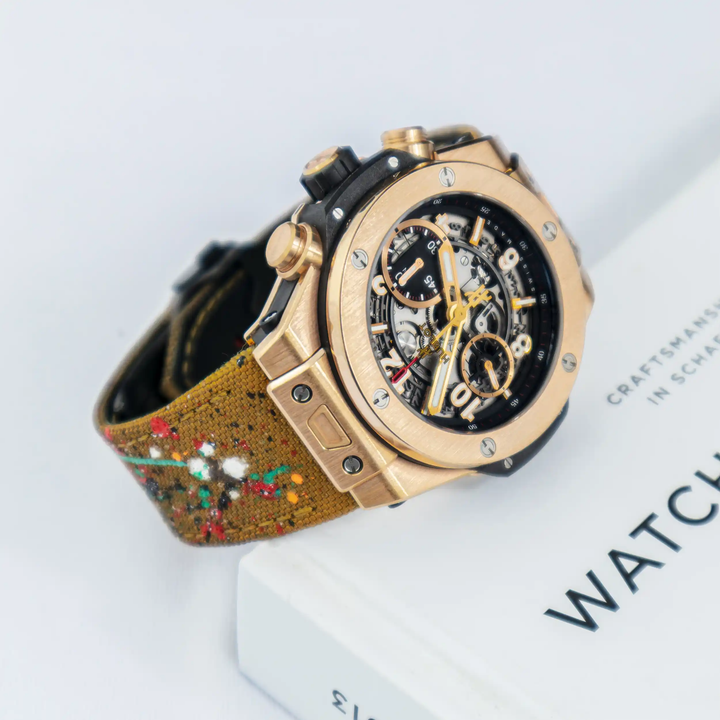 Hublot Straps - Kevlar Paint Splat Brown Strap