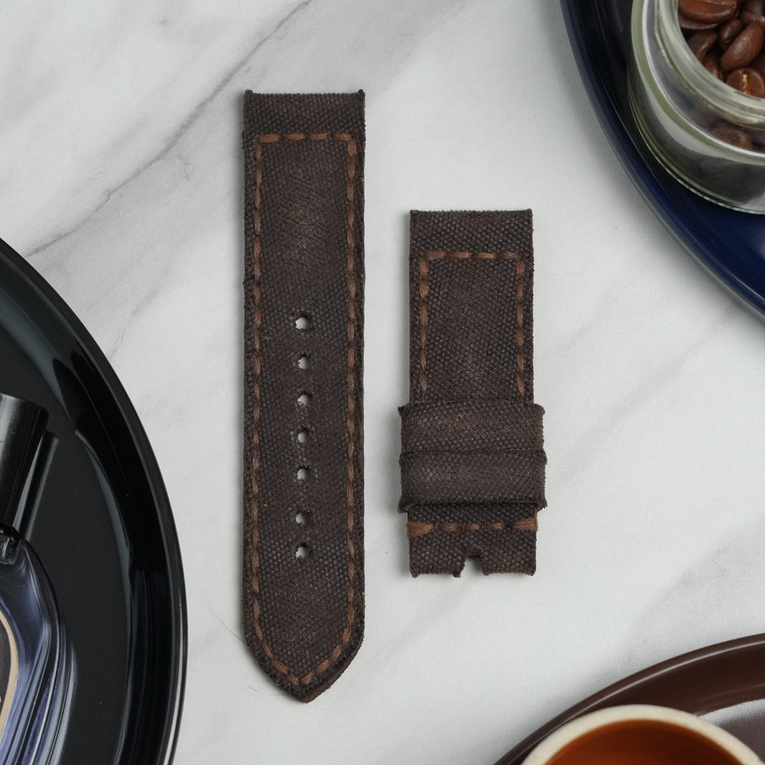 Apple Watch Straps - canvas #10 dark brown