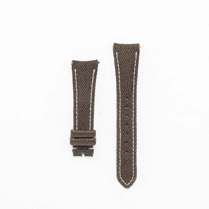 Ready Stock 21mm - Dark Brown Denim Strap