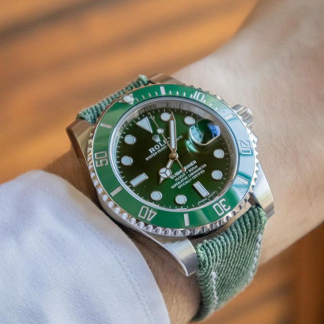 Rolex Straps - Green Denim Strap – GunnyStore