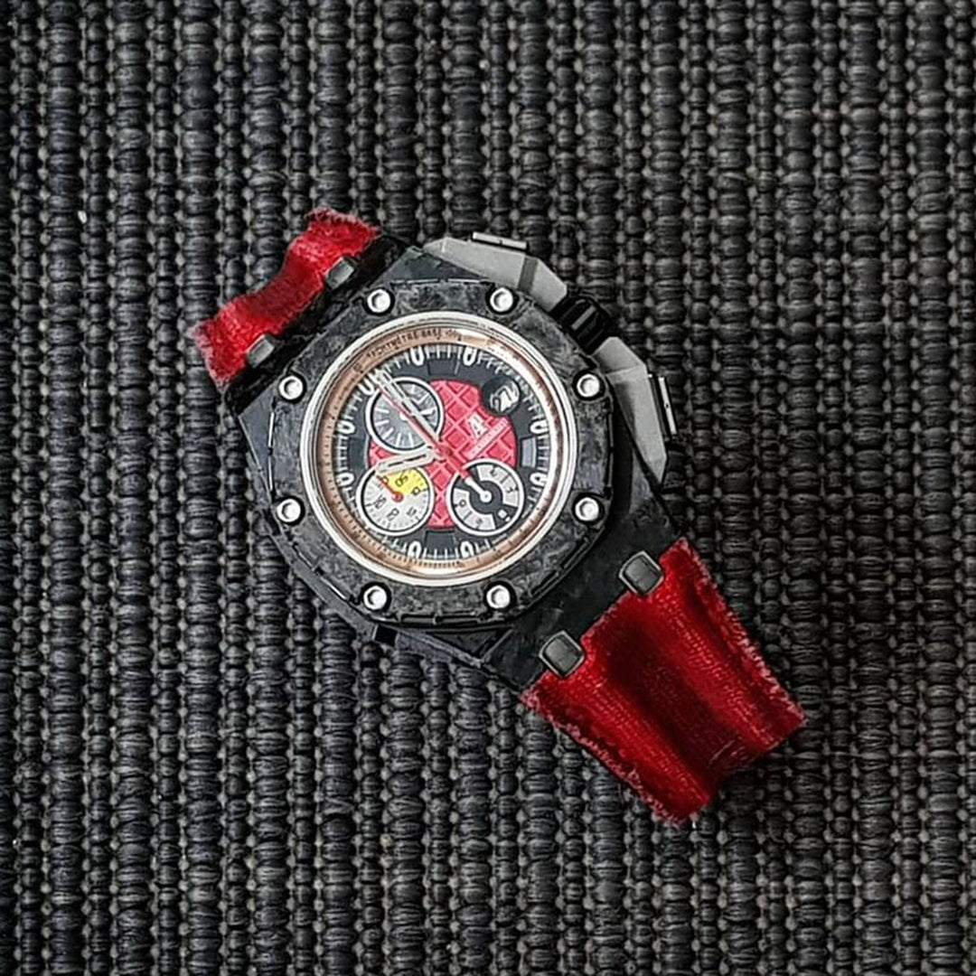 Audemars Piguet Straps - AP Double Muscular Vintage Red Canvas