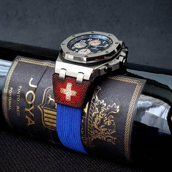 AP Blue Kolor With Vintage Swiss Flag