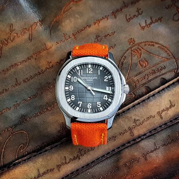 Orange canvas velcro strap with Extreme Padded style