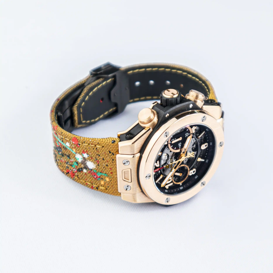 Hublot Straps - Kevlar Paint Splat Brown Strap