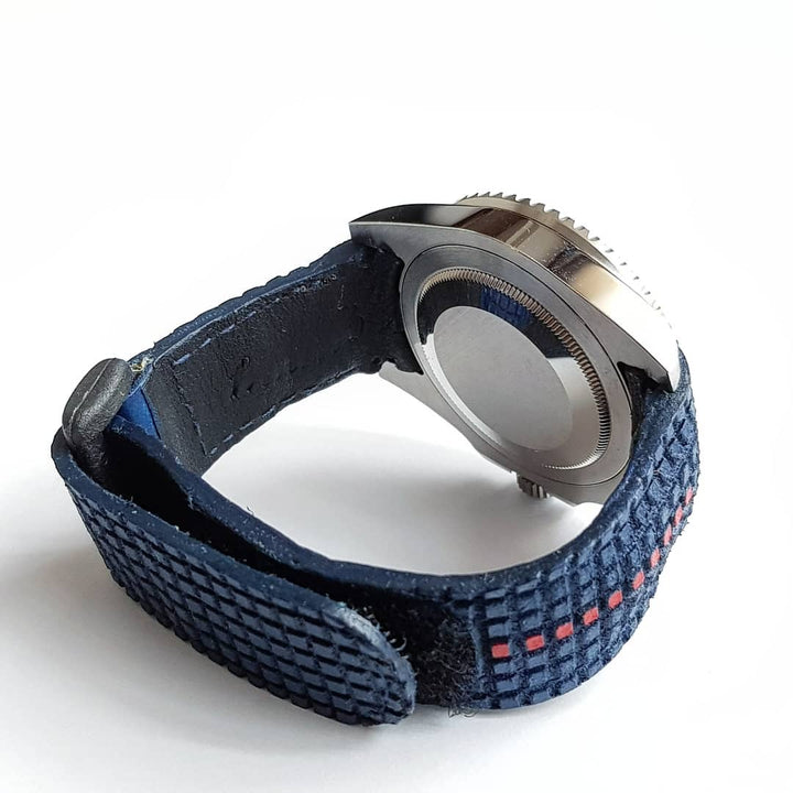 Rolex Straps - Extreme Blue Chessboard with Velcro