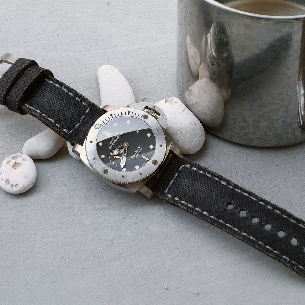 Panerai Submersible Straps - Canvas Noir