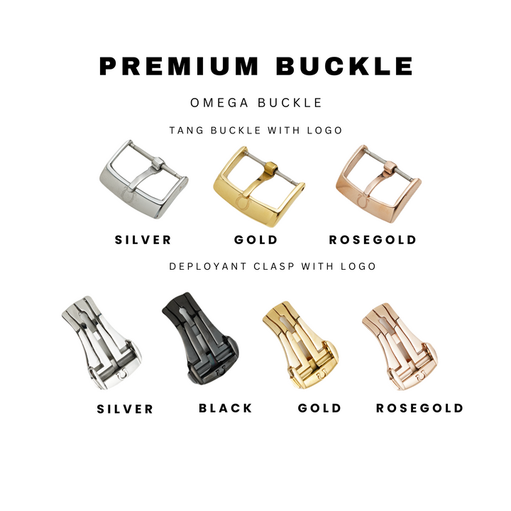 Omega Straps - Nubuck Blue Scritto