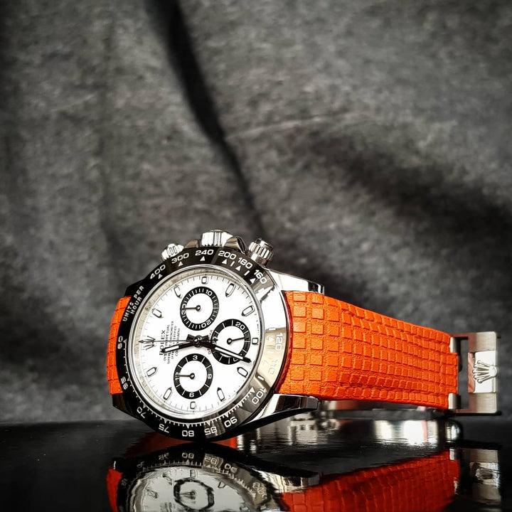 Rolex Straps - Chessboard Orange