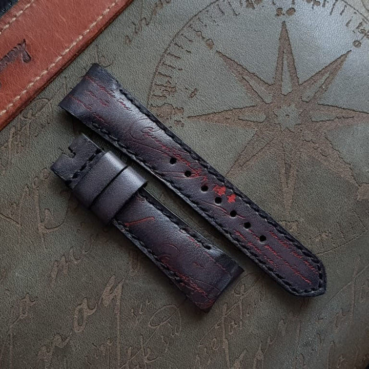 Black Patina with Red Scritto