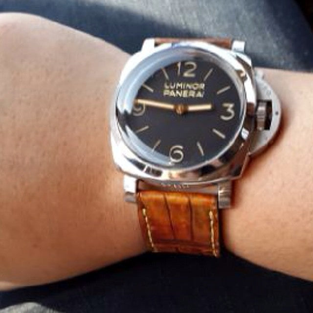 Panerai Luminor Straps - Amber Croco