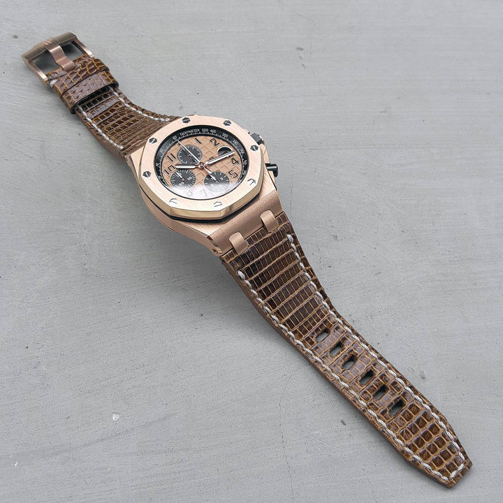 Audemars Piguet Straps - AP Dark Gold Lizard