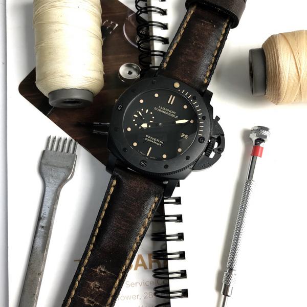 Panerai Submersible Straps - Arillo Padded Tapered