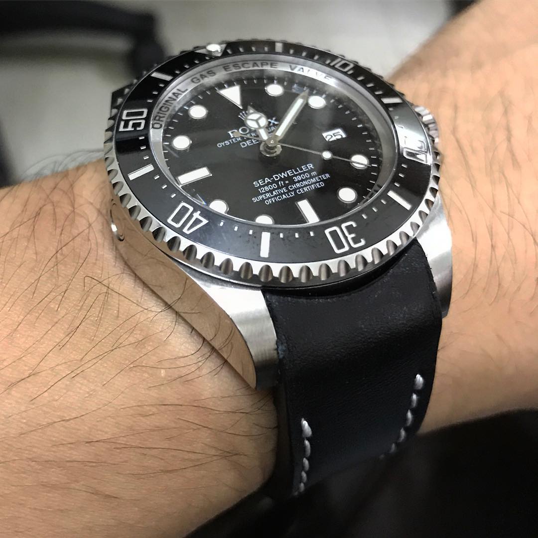 Rolex Straps - Black Padded