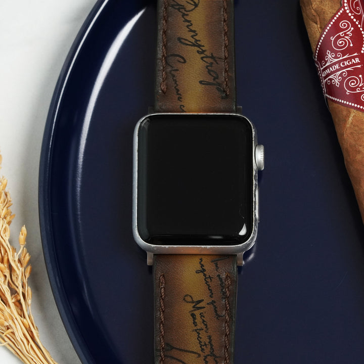 Apple Watch Straps - Brown Patina Scritto