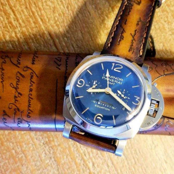 Panerai Luminor Straps - Brown Patina Scritto