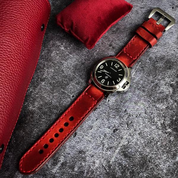 Panerai Luminor Straps - Caitlin Red