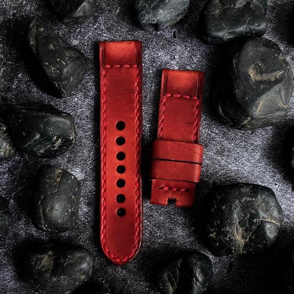 Panerai Luminor Straps - Caitlin Red