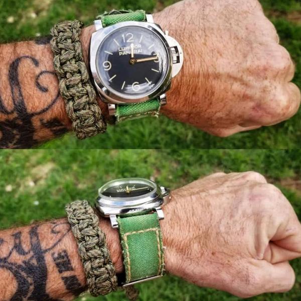 Panerai Luminor Straps - Canvas Lime Green No. 4