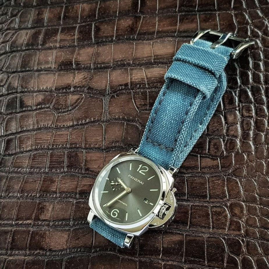 Panerai Luminor Straps - Canvas Airforce Blue