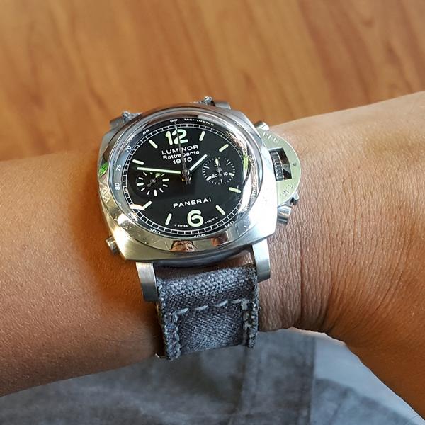 Panerai Luminor Straps - Canvas Purplish Gray No. 7