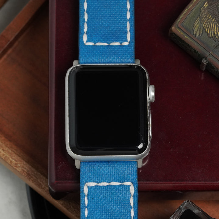 Apple Watch Straps - Canvas Aqua Blue